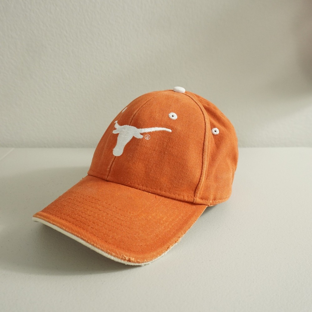 Signatures Texas Longhorns Hat Mens OSFA Orange Embroidered Distressed Cap
